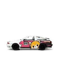 1:24 TOYOTA TRUENO (AE86) W/AGGRETSUKO FIGURE BI-COLOR HOLLYWOOD RIDE