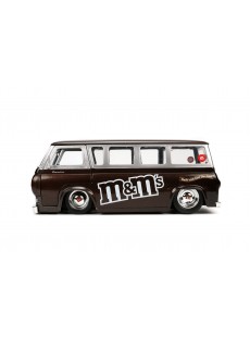 1:24 FORD ECONOLINE BUS W/M&M'S RED FIGURE BROWN HOLLYWOOD RIDES 1965