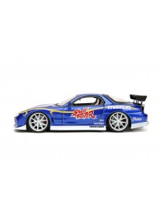 1:24 MAZDA RX-7 W/CHUN-LI FIGURE BLUE HOLLYWOOD RIDES 1993