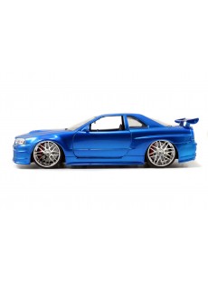 1:24 NISSAN SKYLINE GT-R R34 LIGHT CANDY BLUE FF 2002