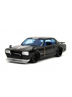 1:24 NISSAN SKYLINE GTR W/MIKEY FIGURE GLOSSY BLACK HOLLYWOOD RIDES