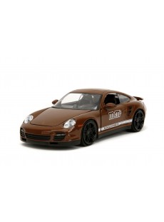 1:24 PORSCHE 911 TURBO W/M&M'S BROWN FIGURE BROWN METALLIC HOLLYWOOD 