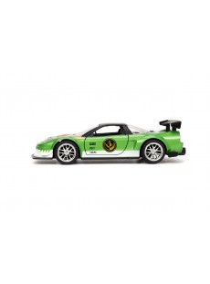 1:32 HONDA NSX W/GREEN RANGER FIGURE METALLIC GREEN HOLLYWOOD RIDES 2