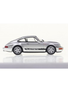 1:43 PORSCHE 911 (964) RS SILVER W/BLACK STRIPE 1994
