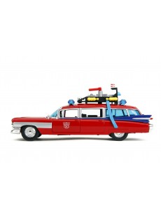 1:24 CADILLAC GHOSTBUSTERS ECTO-1 X TRANSFORMERS OPTIMUS PRIME RED HO