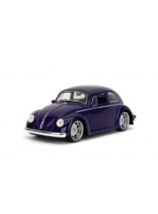 1:24 VOLKSWAGEN BEETLE W/WEDNESDAY FIGURE PURPLE HOLLYWOOD RIDES