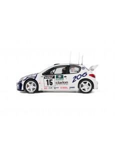 1:12 PEUGEOT 206 WRC WHITE TOUR DE CORSE 1999