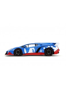 1:24 LAMBORGHINI VENENO W/ SONIC FIGURE BLUE HOLLYWOOD RIDES