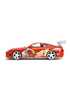 1:24 TOYOTA SUPRA W/ONE PUNCH MAN FIGURE RED HOLLYWOOD RIDES 1995