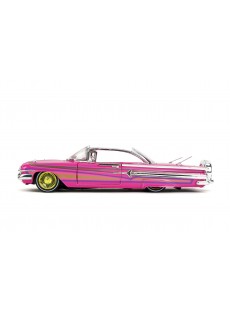 1:24 CHEVROLET IMPALA LOW RIDER RED PINK SLIPS 1960