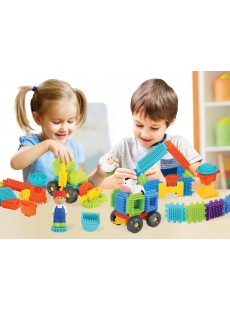   COFFRET 50 BLOKO AVEC 3 FIGURINES 3D DE FERME
