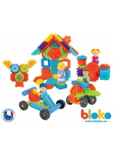   COFFRET 100 BLOKO AVEC 4 FIGURINES 3D DE LA FAMILLE