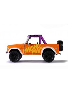 1:24 FORD BRONCO W/ MACHO MAN'S FIGURE METALLIC ORANGE HOLLYWOOD RIDE