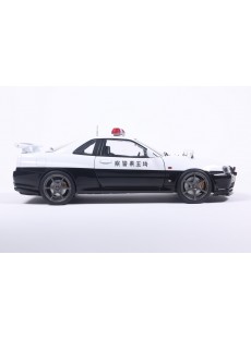 1:18 NISSAN SKYLINE GT-R (BNR34) JAPANESE POLICE WHITE 1999