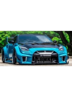 1:18 NISSAN GT-R (R35) LIBERTY WALK SILHOUETTE BODY KIT BLUE METALLIC