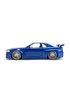 1:24 NISSAN SKYLINE GT-R (R34) BLUE BRUSH METAL FF 1999