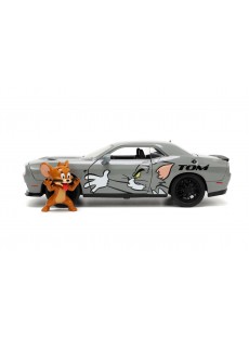 1:24 DODGE CHALLENGER SRT HELLCAT W/JERRY FIGURE GREY HOLLYWOOD RIDES