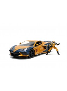 1:24 CHEVROLET CORVETTE W/WOLVERINE FIGURE BI-COLOR MARVEL 2020