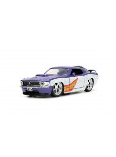 1:32 FORD MUSTANG BOSS 429 W/ JOKER FIGURE PURPLE DC COMICS 1970