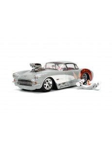 1:24 CHEVROLET CORVETTE W/BUGS BUNNY FIGURE GREY HOLLYWOOD RIDES 1967